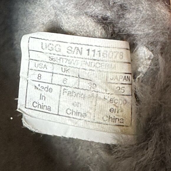 Ugg Wrinn Shearling Cuffed Slippers Sz 8 Winter Cozy - Picture 12 of 14